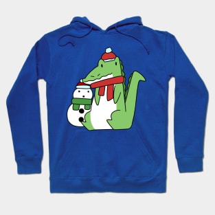 Alligator and Snowman Hoodie